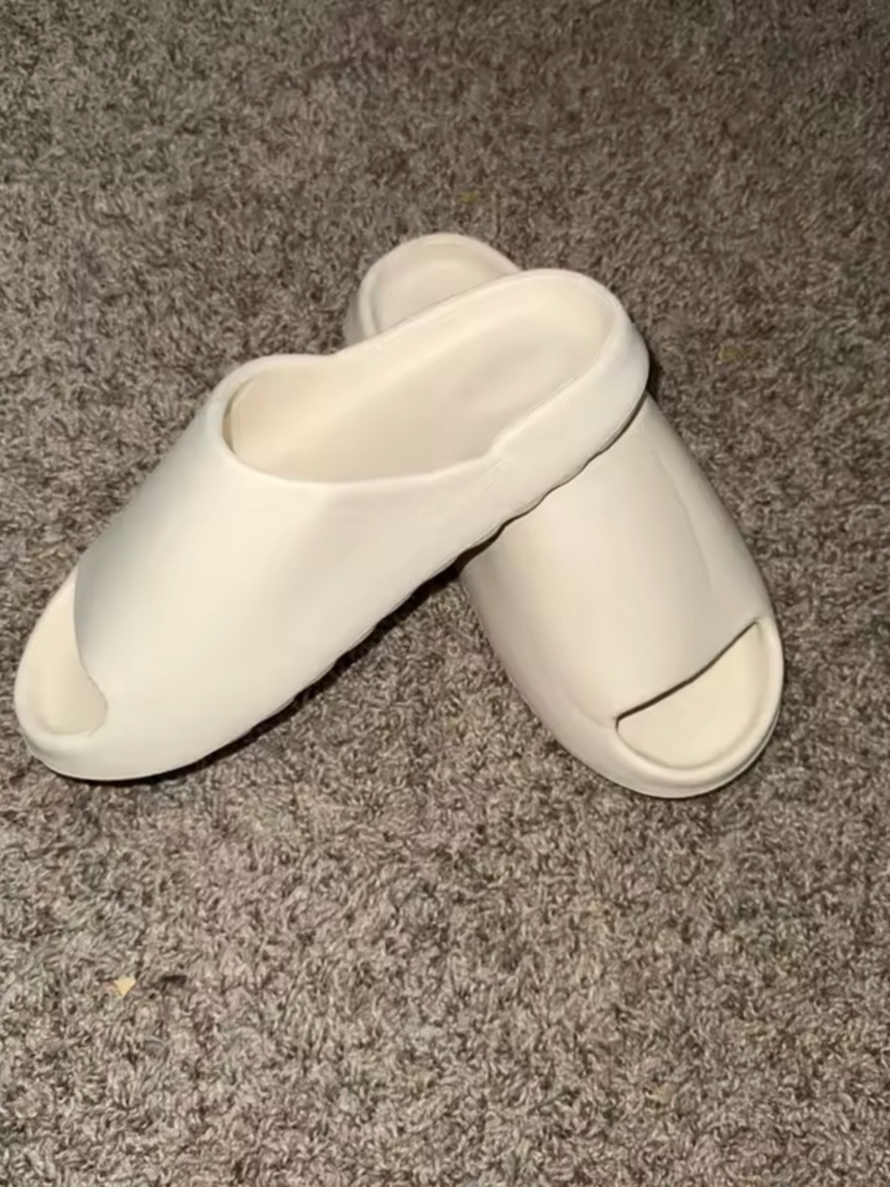 Minimalist Foam Slides Beige Soft Comfort Indoor Outdoor Slippers